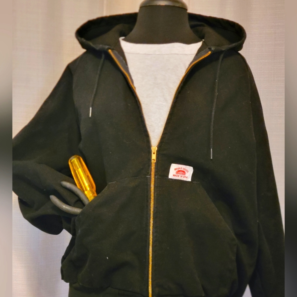Roundhouse Black Canvas Work Jacket